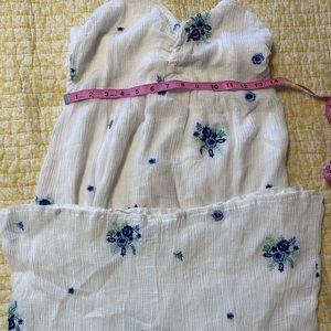 EUC Sugar Lips Size Medium strapless gauze dress with lining and back zip